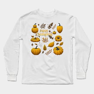 Happy Thanksgiving Greetings Long Sleeve T-Shirt